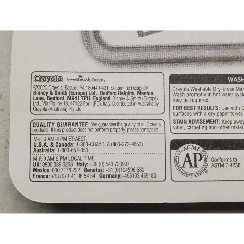 Crayola Washable Dry Erase Fine Line Markers 6 Pack Lot of 3 (18 Markers) NEW!